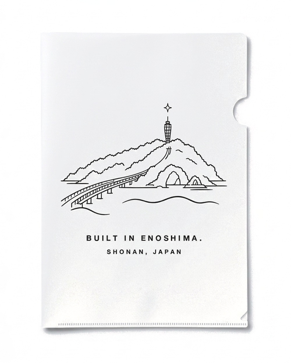 江ノ島シーキャンドル（白・ロゴなし）のクリアファイル A4