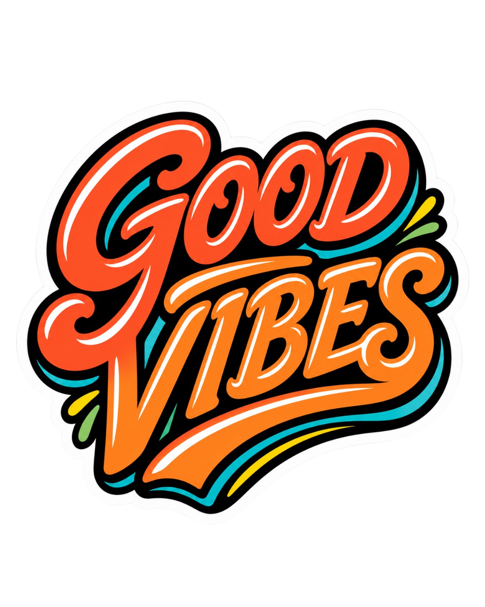 GOOD VIBES（Sunset Coast）のステッカー 1枚