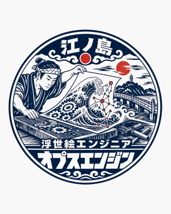 浮世絵エンジニアのステッカー